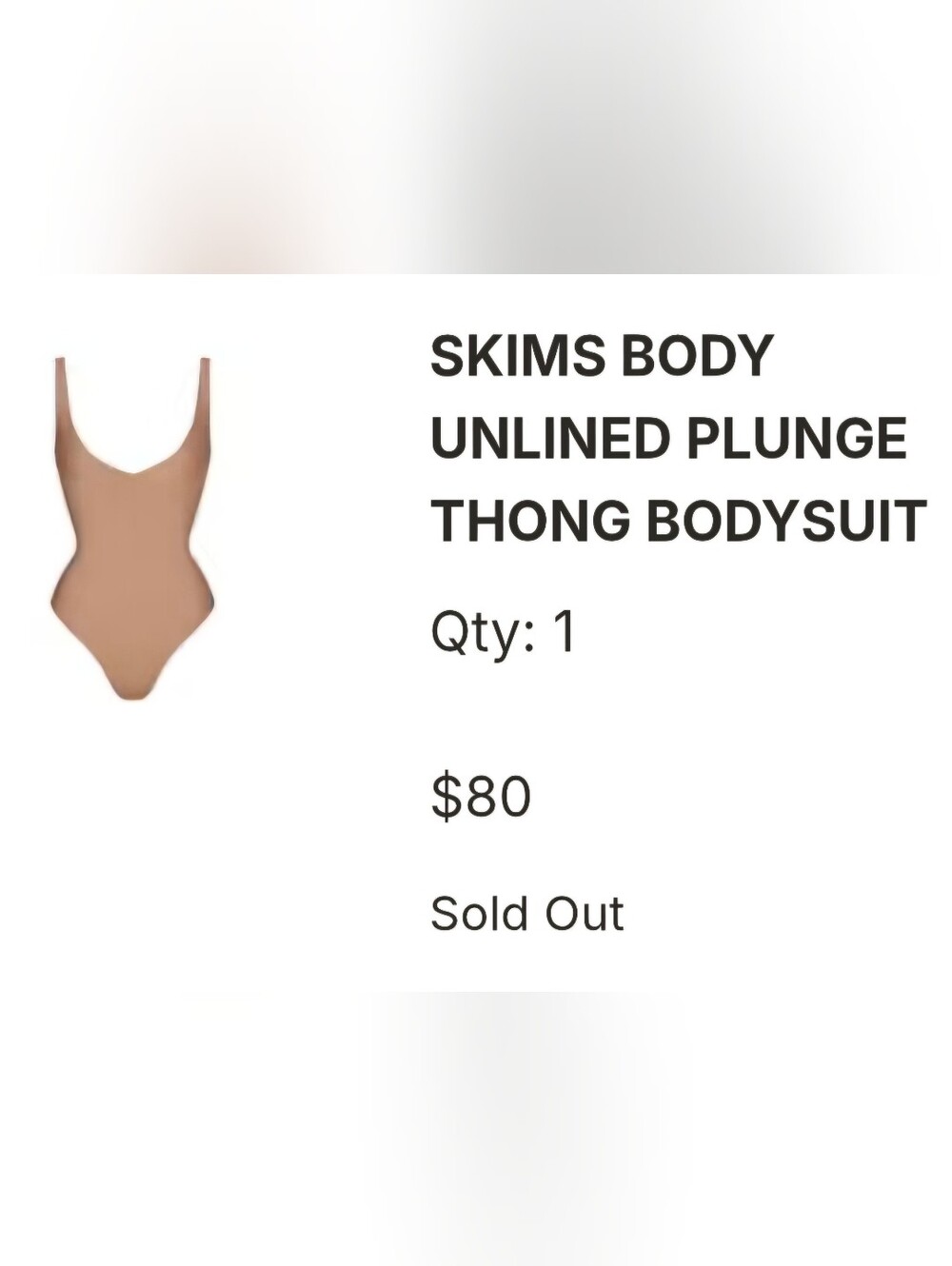 SKIMS Unlined Thong Bodysuit in Brown